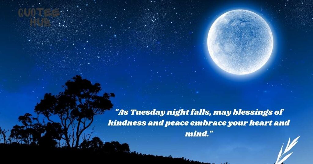 Good Night Tuesday Blessings: A Midweek Gesture of Kindness