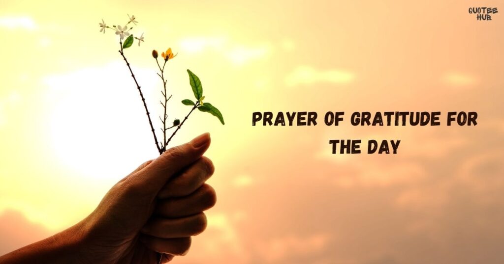 Prayer of Gratitude for the Day