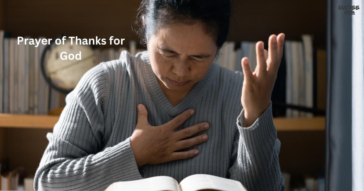 Prayer of Thanks for God