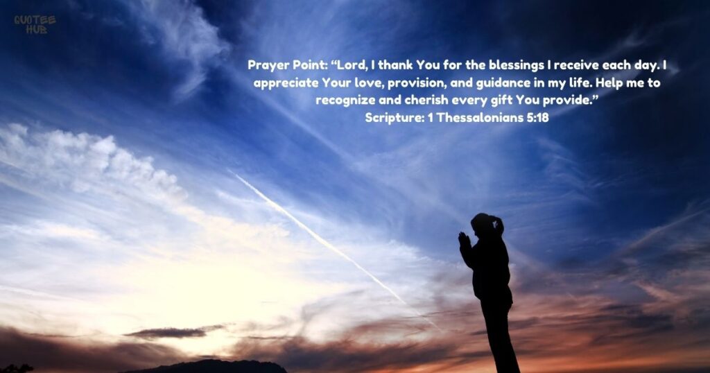 Evening Prayer points 