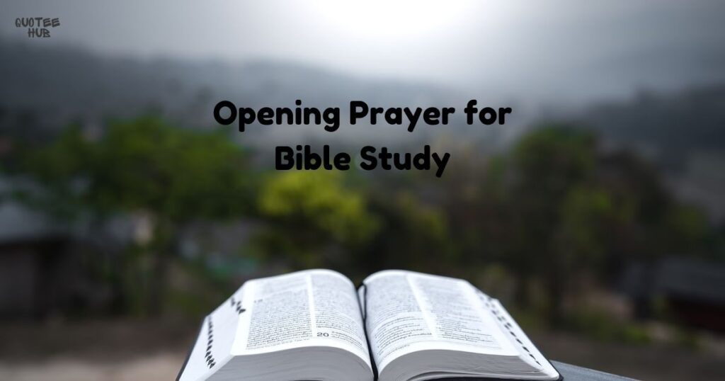 Prayer for Bible Study