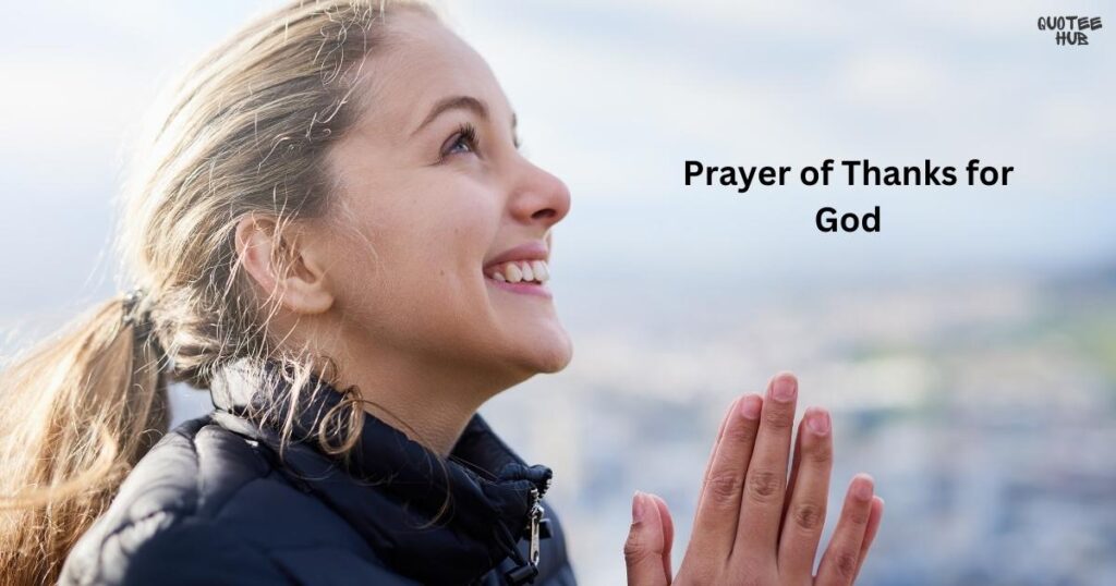 Prayer of Thanks for God