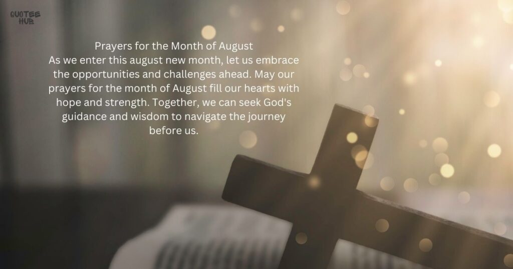 Prayers for the Month of August